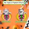 30 Set Halloween Suncatcher Craft Kit – DIY Window Paint Keychain Set with Pumpkins, Ghosts, Bats & Witch Designs – Includes Paints, Brushes, Beads & Hooks – Halloween Arts & Crafts Activity for Kids